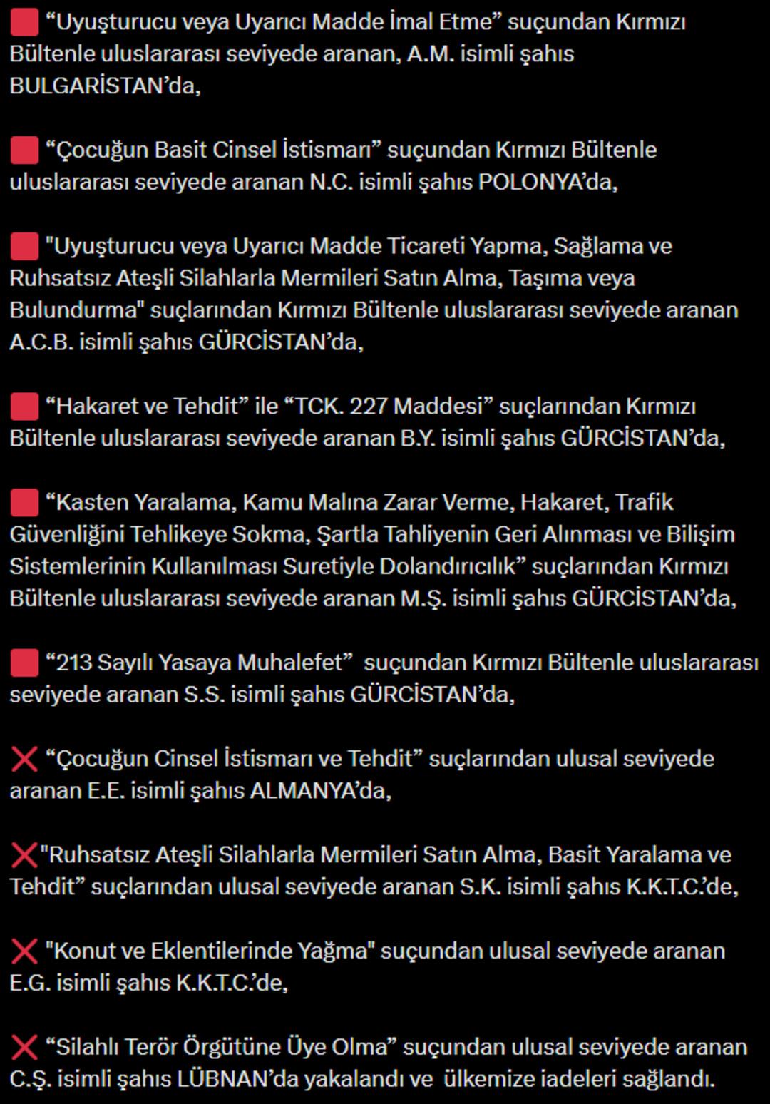Son Dakika | Türkiye'ye 6 farklı ülkeden kaçan 10 suçlu getirildi: Taahhüt etmeyen bir suç yok! 