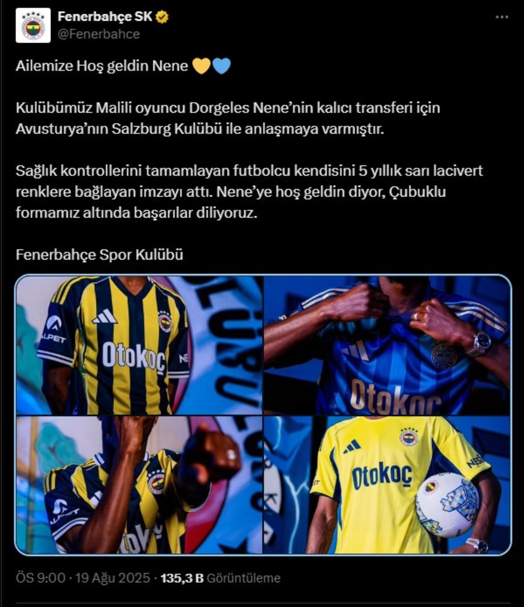 Fenerbahce yeni transferini duyurdu! Dorgeles Nene resmen Fenerbahce 3